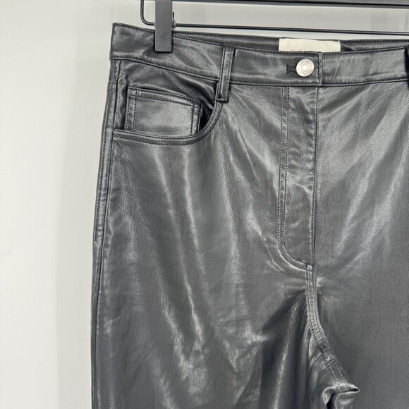Aritzia Wilfred The Melina Vegan Leather Pant in Black Womens Size 10 - Picture 3 of 16